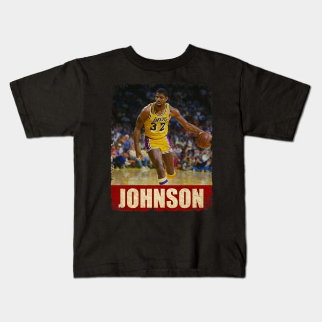 Magic Johnson - NEW RETRO STYLE Kids T-Shirt by FREEDOM FIGHTER PROD